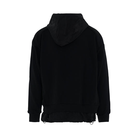 Oversize Drawstring Hoodie in Black