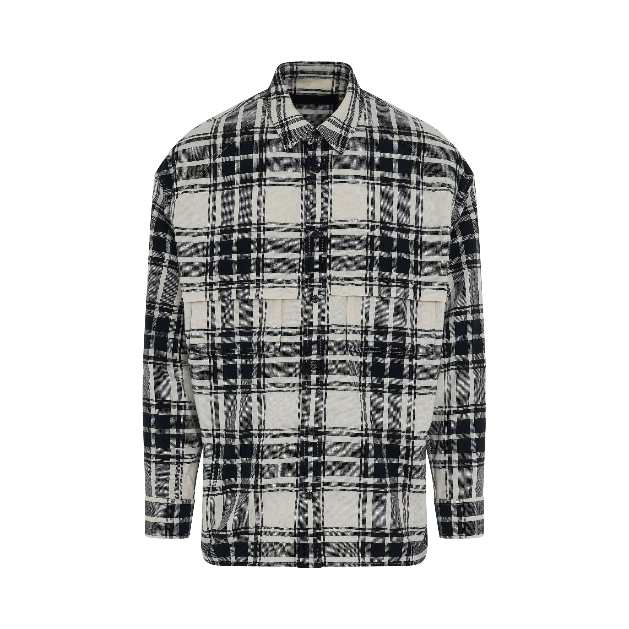 Oversize Check Shirt in Brown