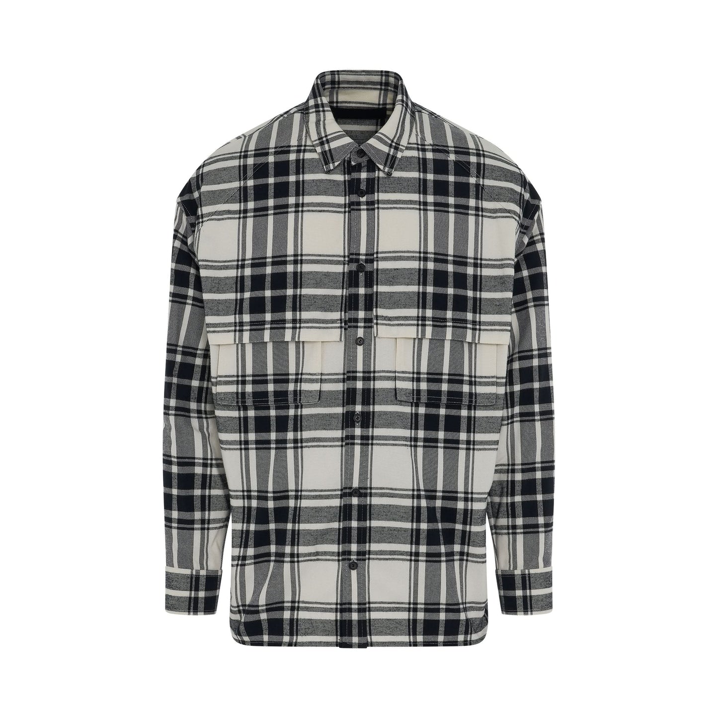 Oversize Check Shirt in Brown