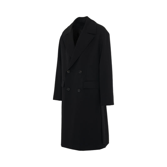 Wool Maxi Coat in Black