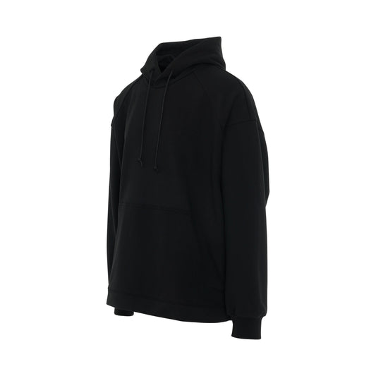 Paneled Hoodie with Pocket in Black