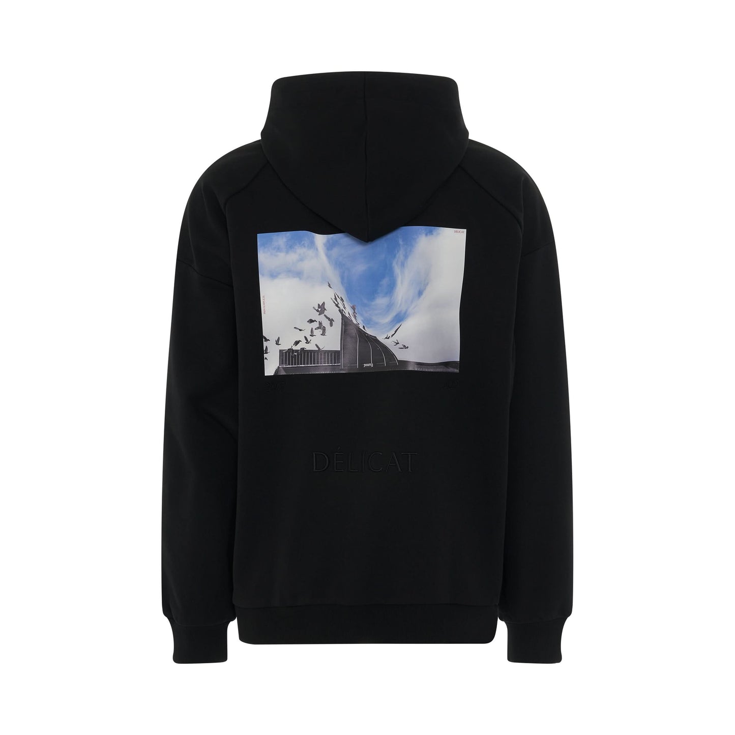 Loose Fit Graphic Hoodie in Black