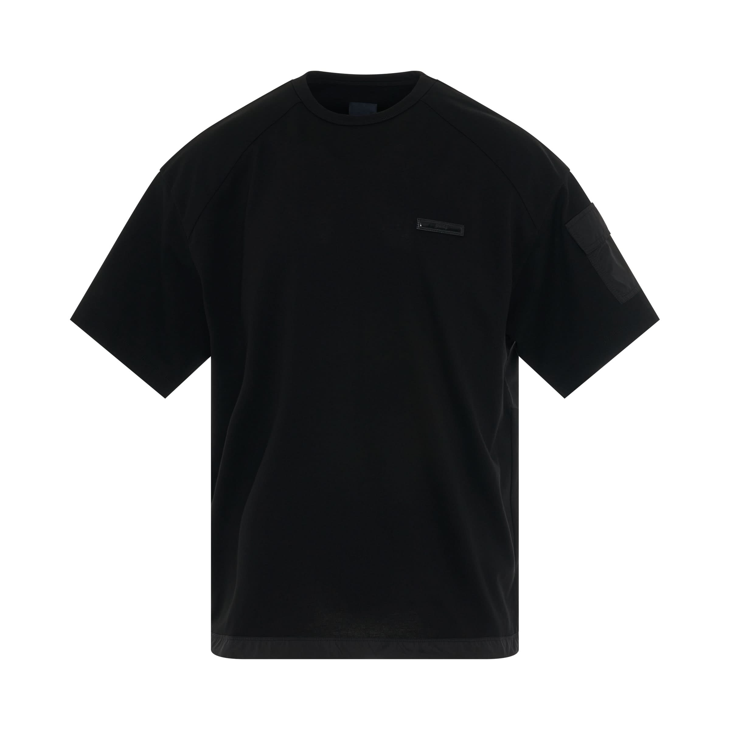 [T-Line] Paneled T-Shirt in Black