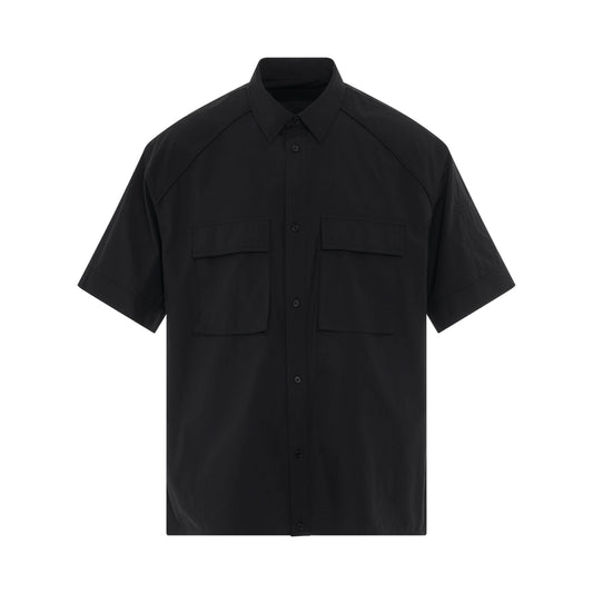 Layered Pocket Detail Shirt in Black