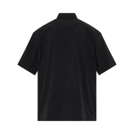 Layered Pocket Detail Shirt in Black