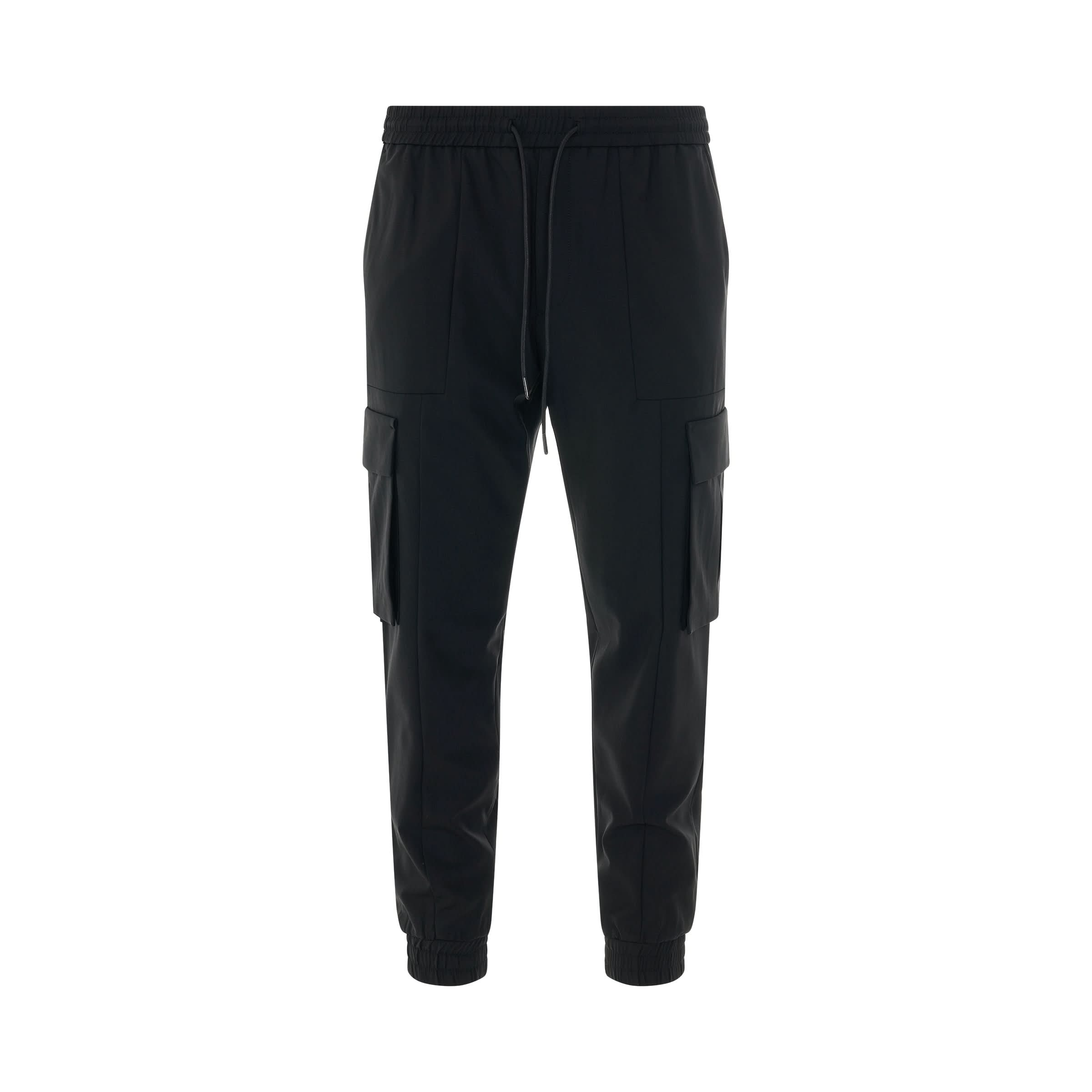 Woven Pocket Sweatpants in Black