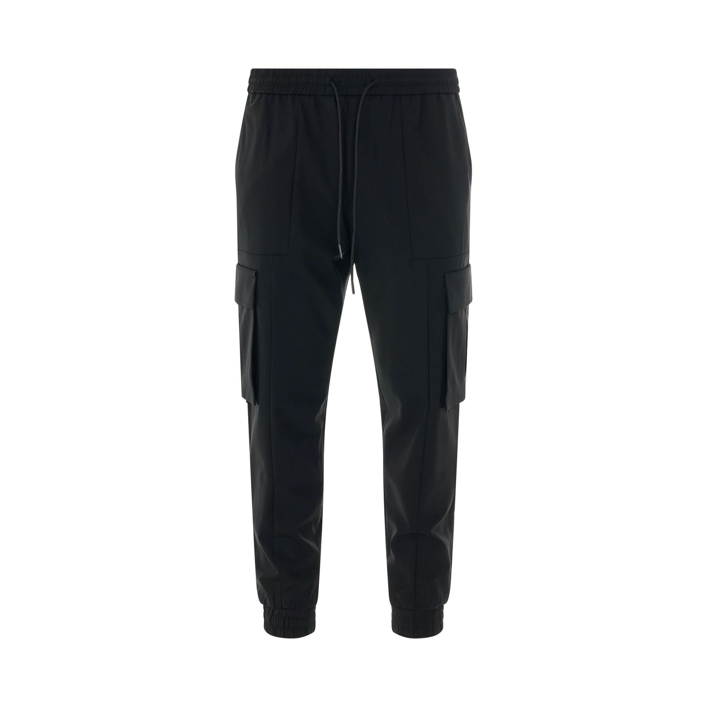 Woven Pocket Sweatpants in Black