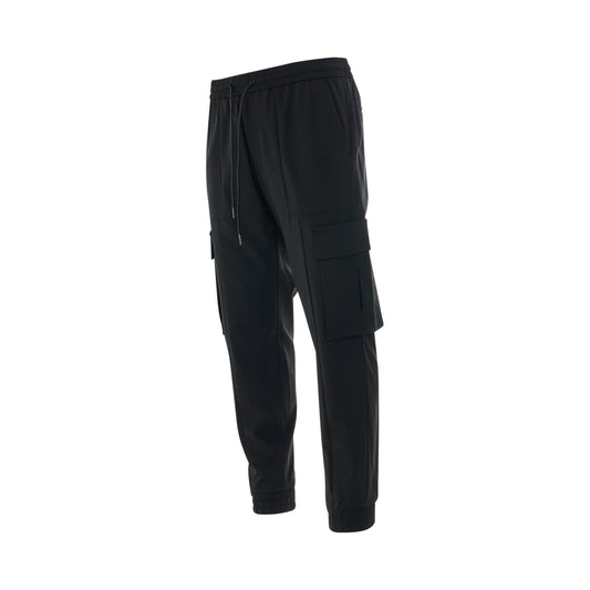 Woven Pocket Sweatpants in Black