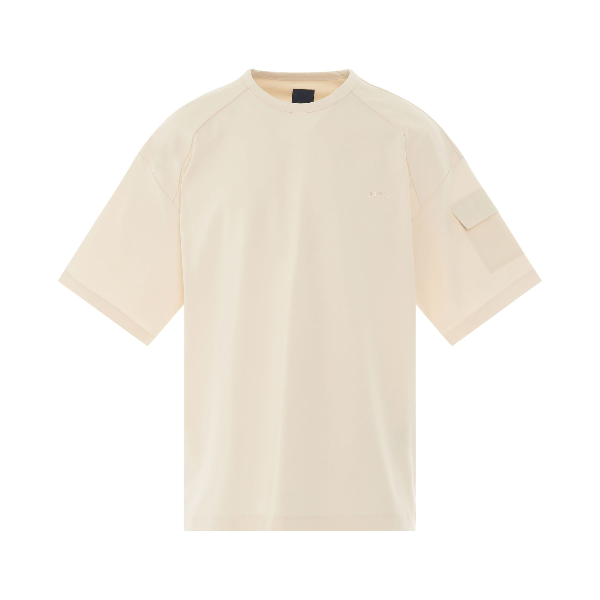 Sleeve Pocket T-Shirt in Ivory