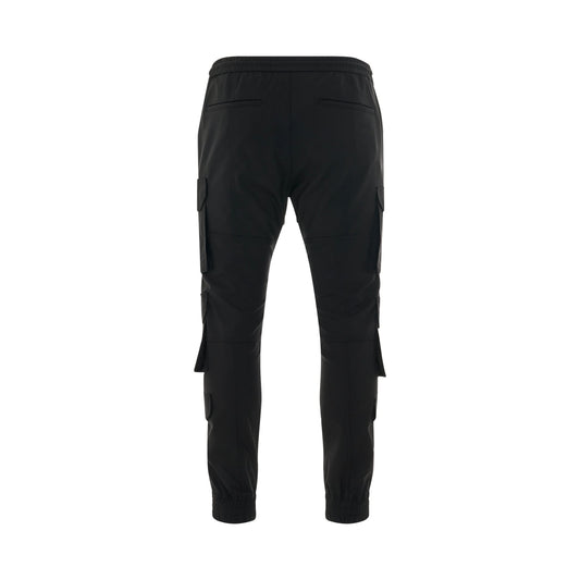 Cargo Pocket Skinny Pants in Black