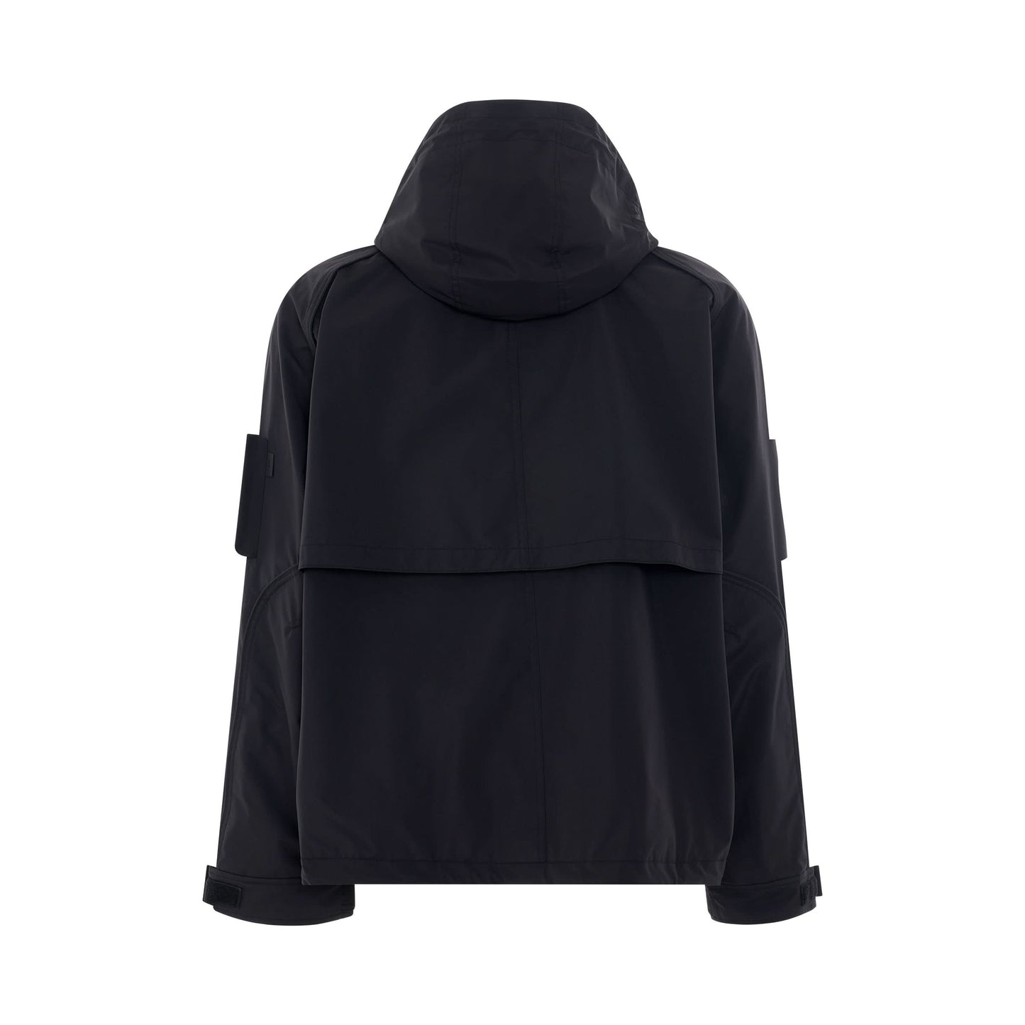 Hooded Windbreaker in Black