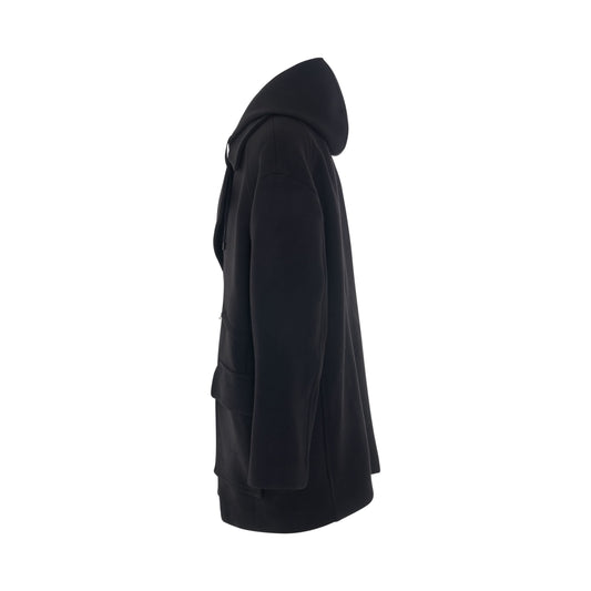 Hooded Coat in black