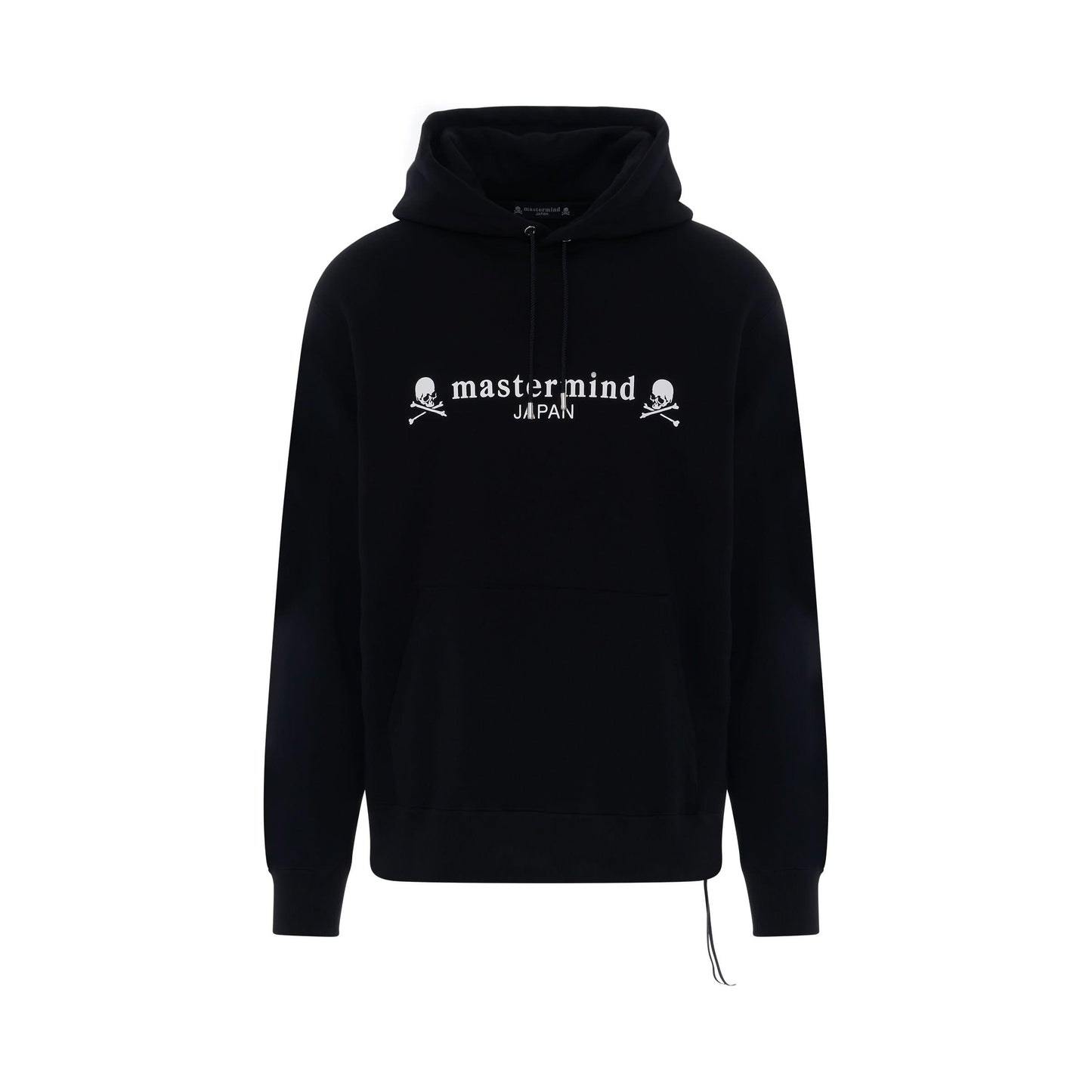 Logo And Skull Hoodie in Black