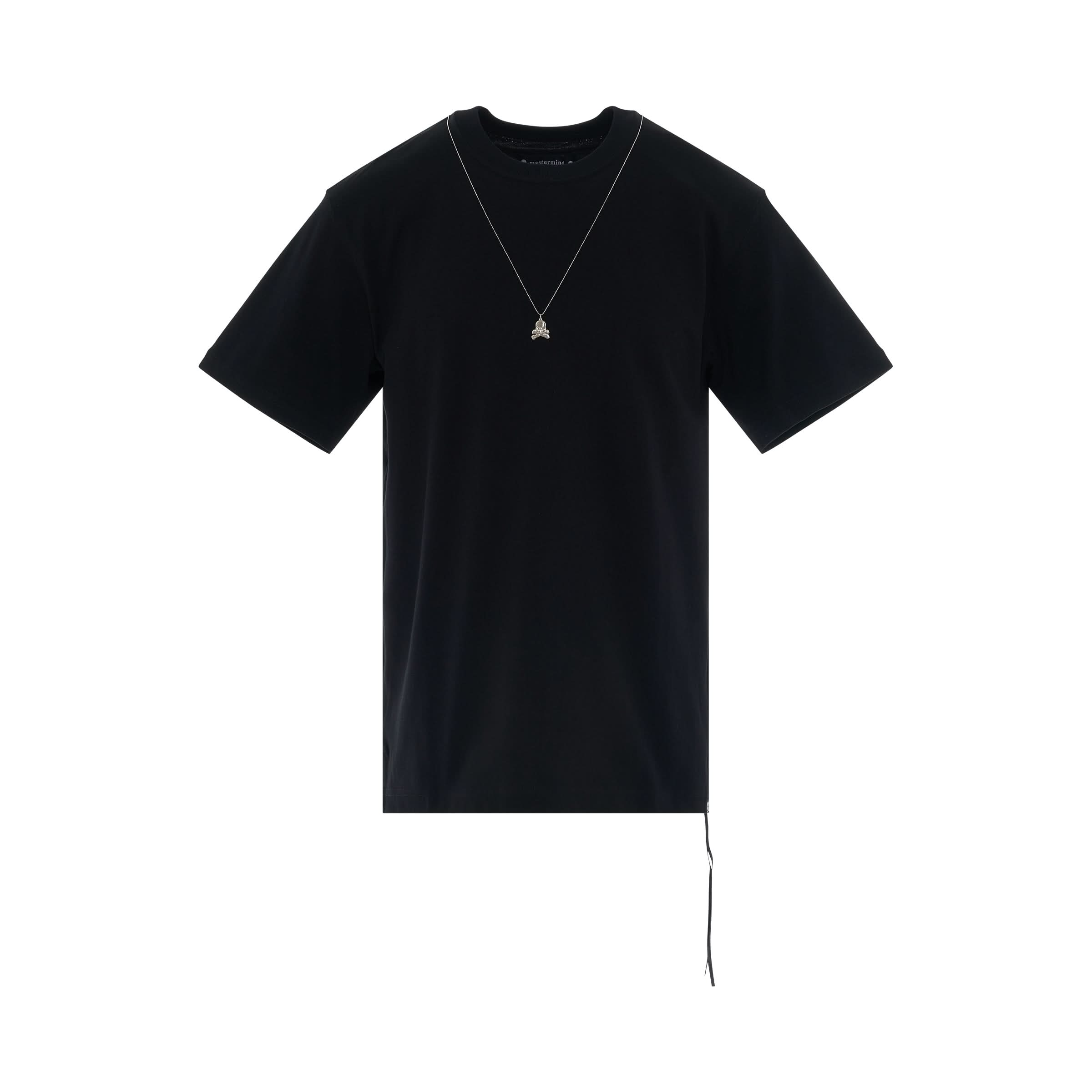 Skull Necklace T-Shirt in Black