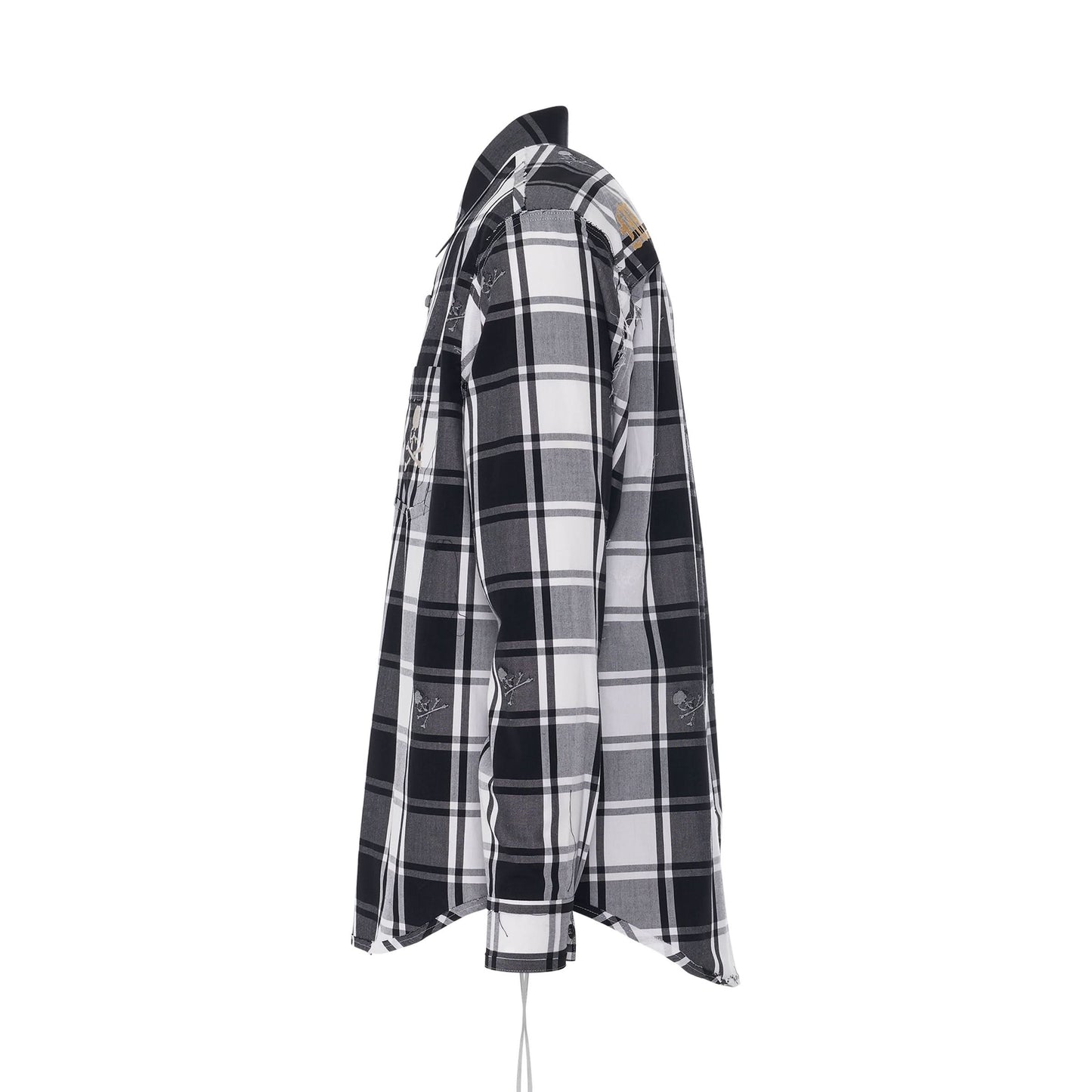 Reversible Plaid Shirt in White