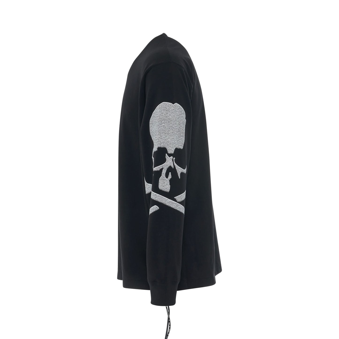 Embroidered Skull Sweatshirt in Black