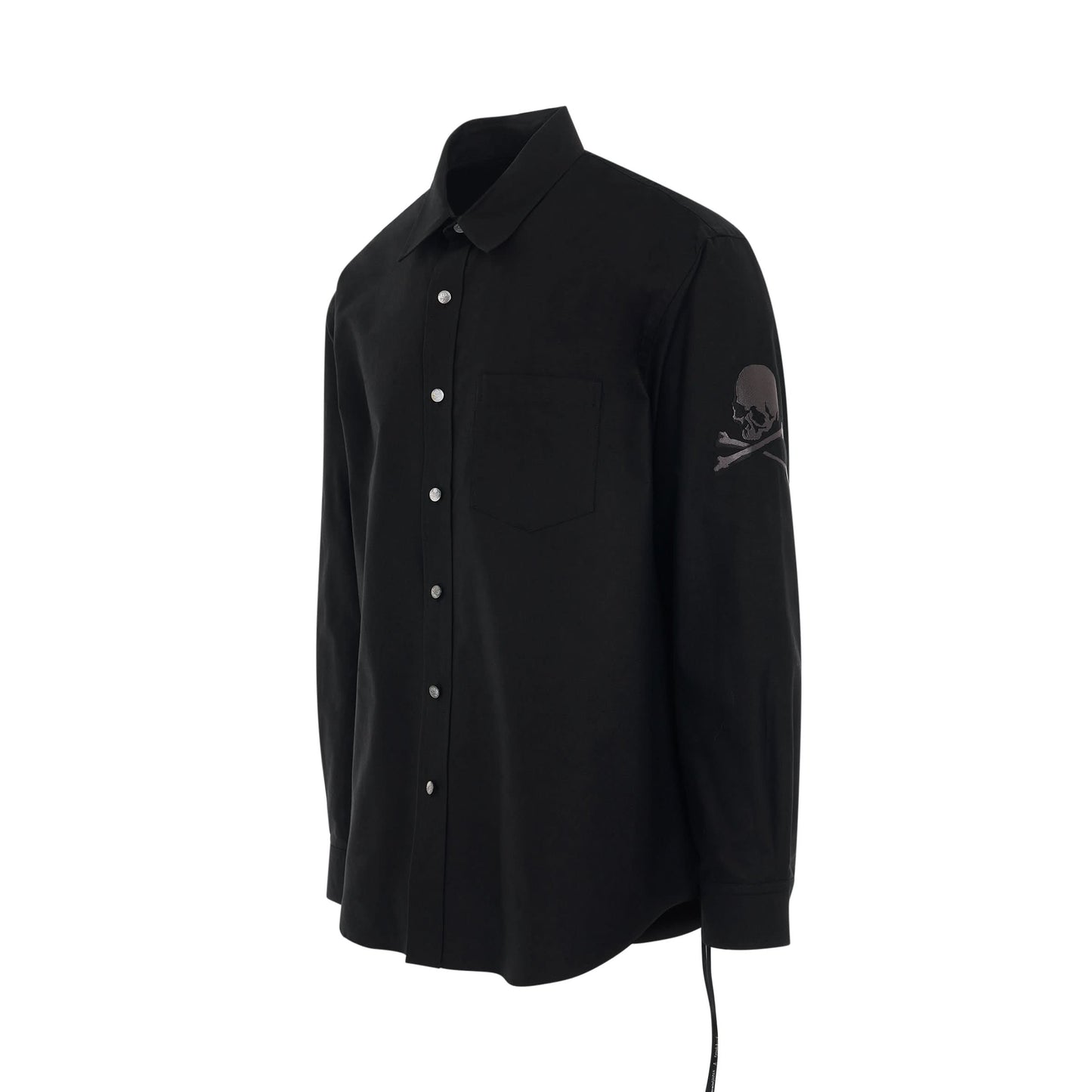 Oxford Skull Logo Shirt in Black