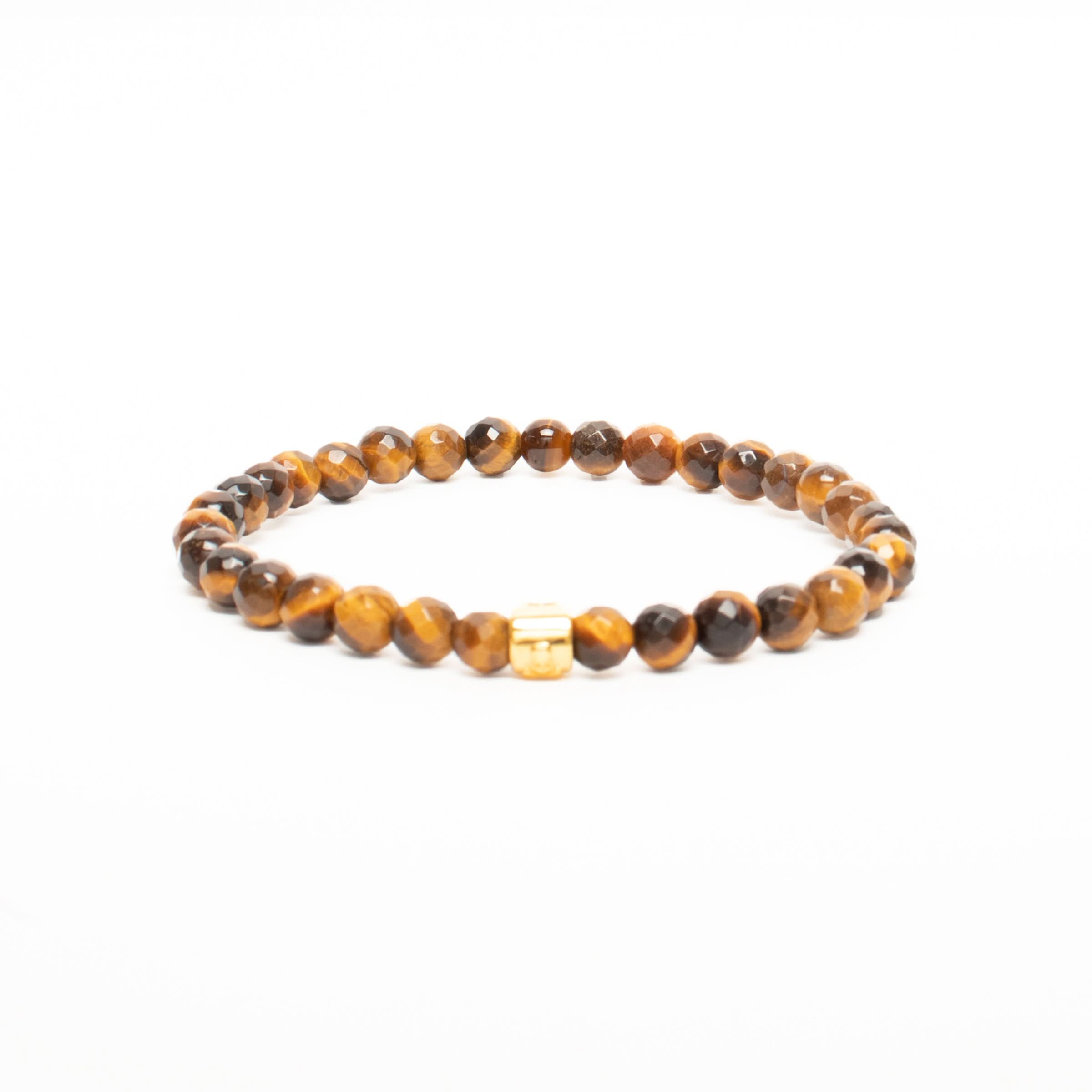 Tiger Eye Bracelet with Silver Parts