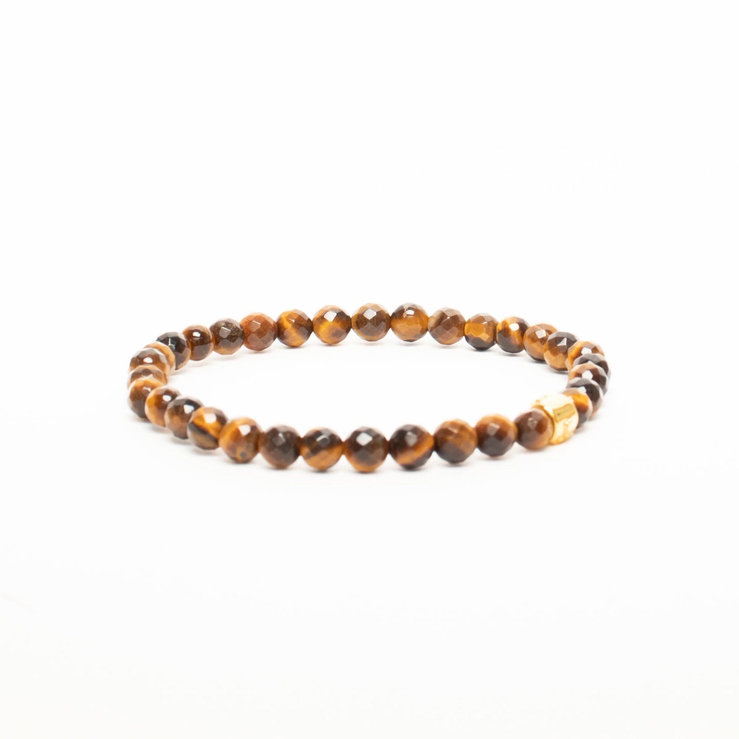 Tiger Eye Bracelet with Silver Parts