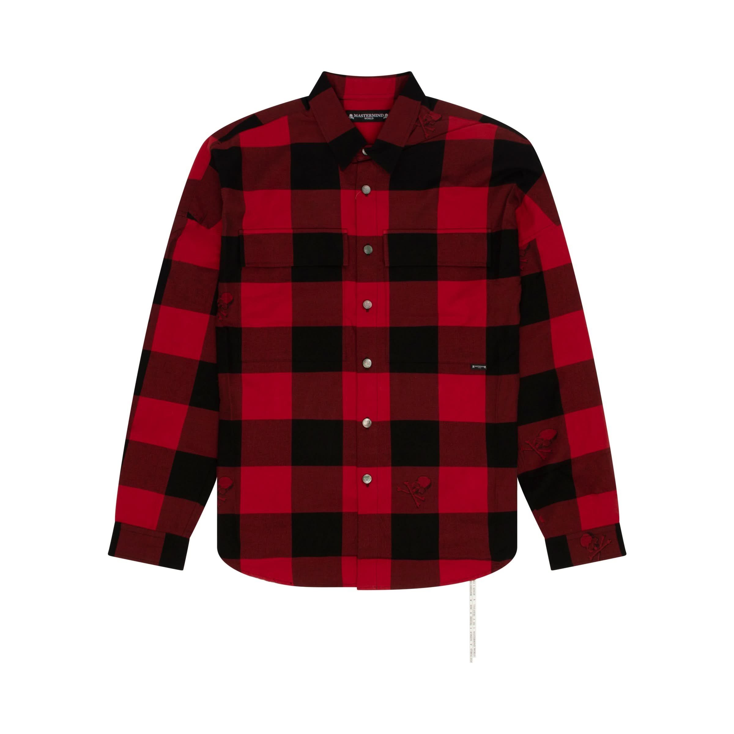 Multi Check Base Long Sleeve Shirt in Red