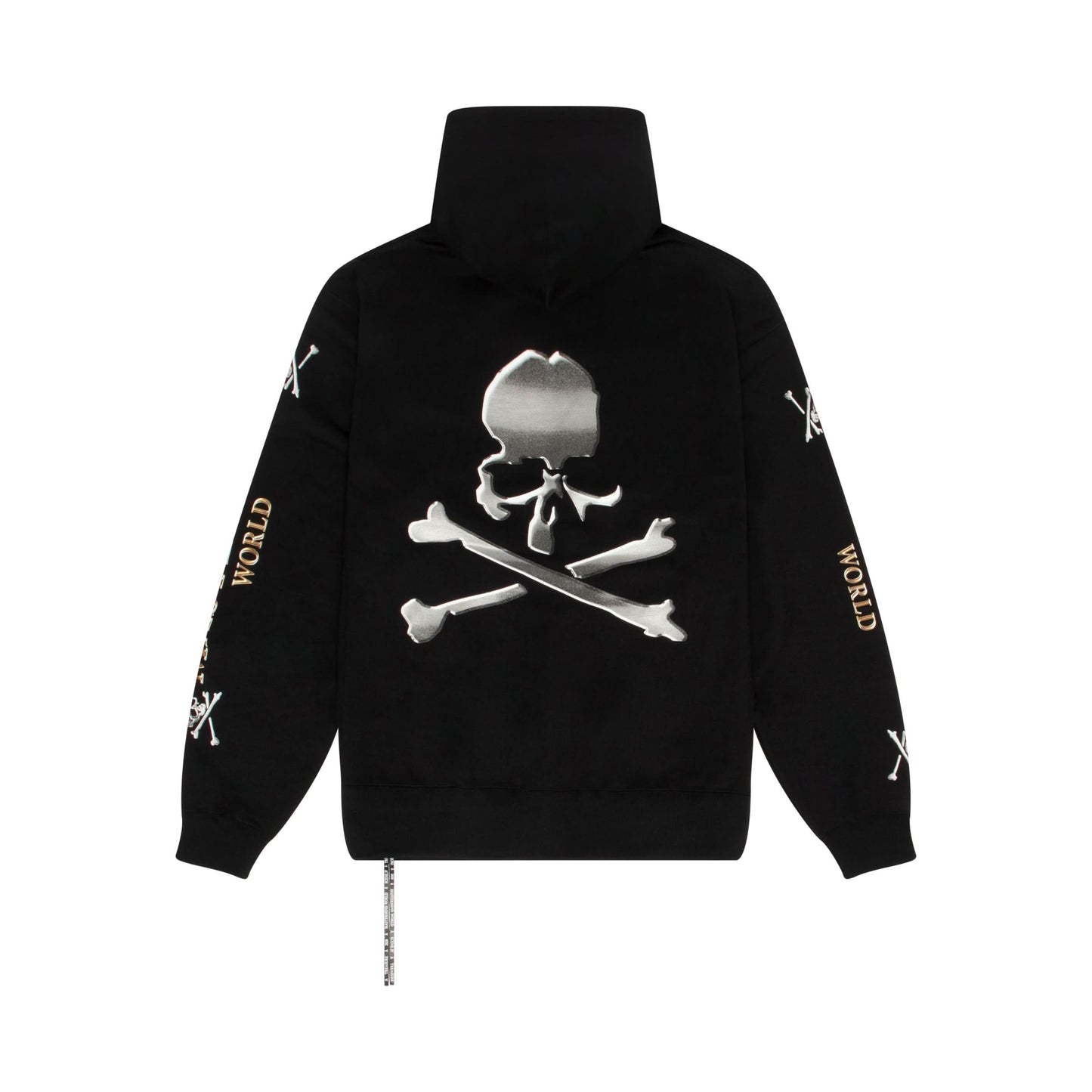 Long Sleeve Skull At The Back Hoodie in Black