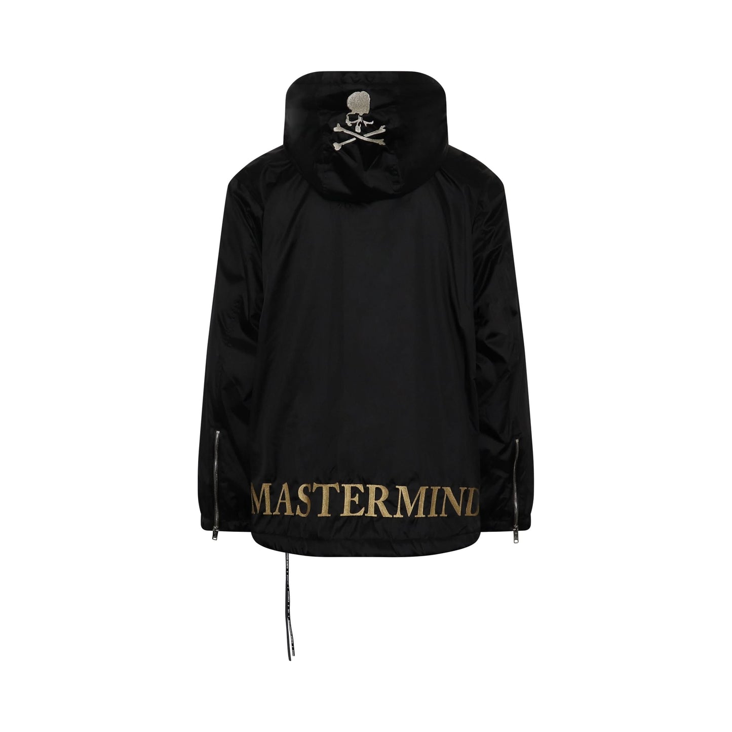 Nylon Hooded Coach Jacket in Black