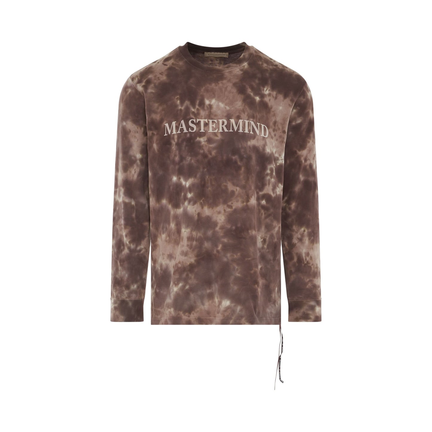 Tie-Dye Logo Long Sleeve T-Shirt in Brown