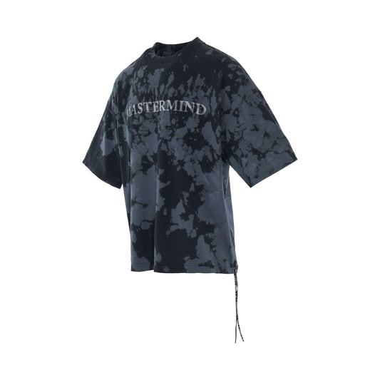 Tie-Dye Logo Boxy Fit T-Shirt in Black