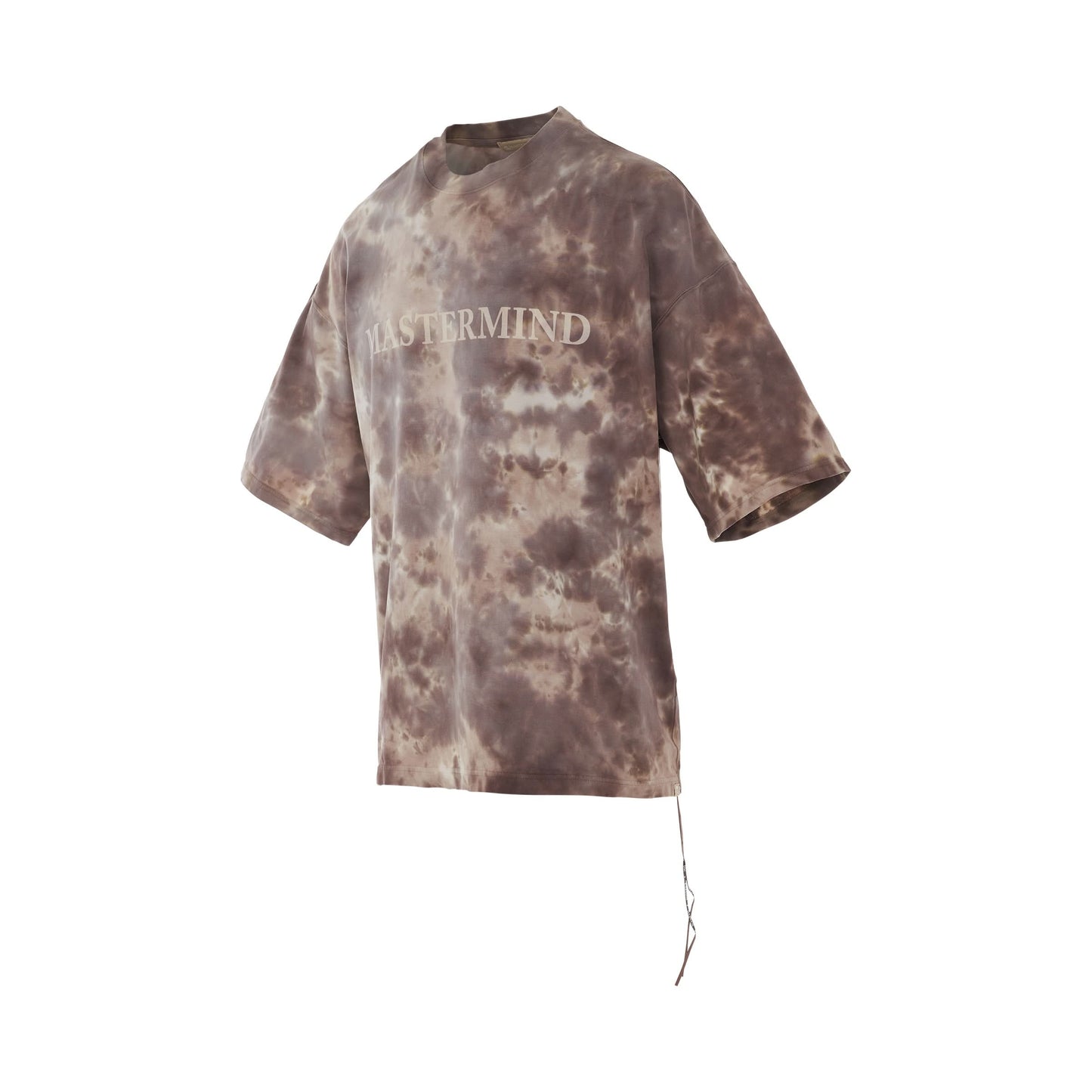 Tie-Dye Logo Boxy Fit T-Shirt in Brown