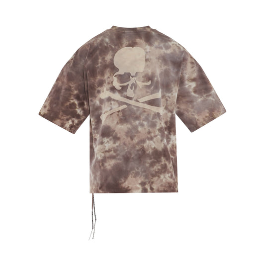 Tie-Dye Logo Boxy Fit T-Shirt in Brown