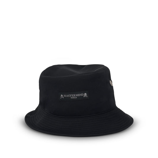 Label Bucket Hat in Black