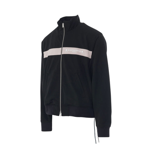 Lined Track Jacket in Black/Grey