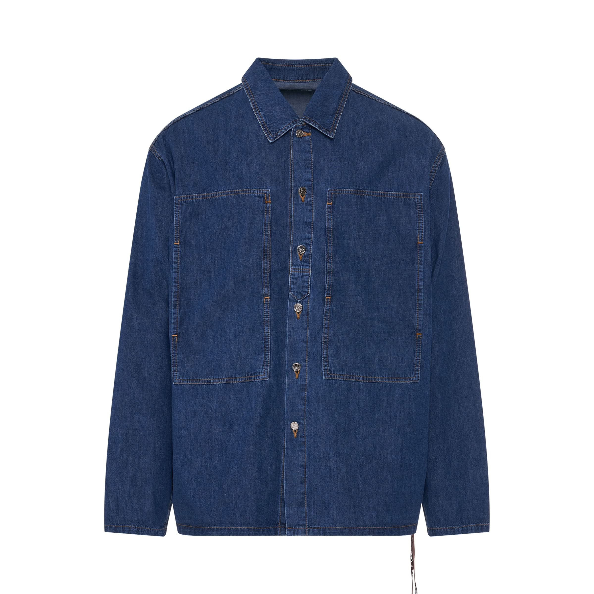 Big Pocket Denim Shirt in Indigo