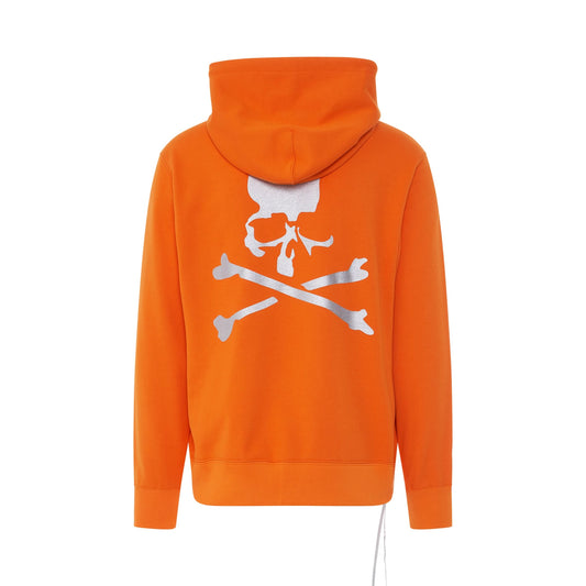 Rubber Logo Hoodie in Orange