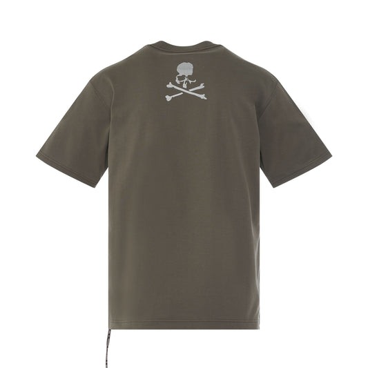 Reflective Skull T-Shirt in Olive