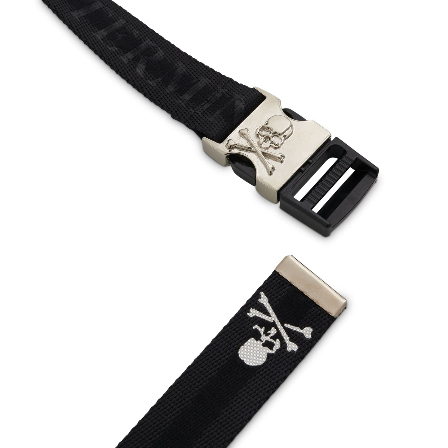 Stripe Belt with Skull Buckle