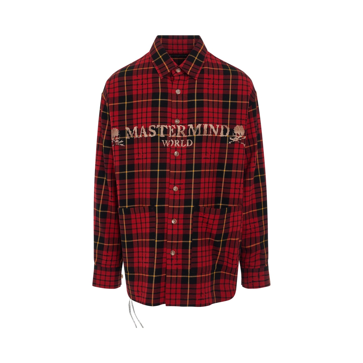 Oversized Plaid Shirt in Red