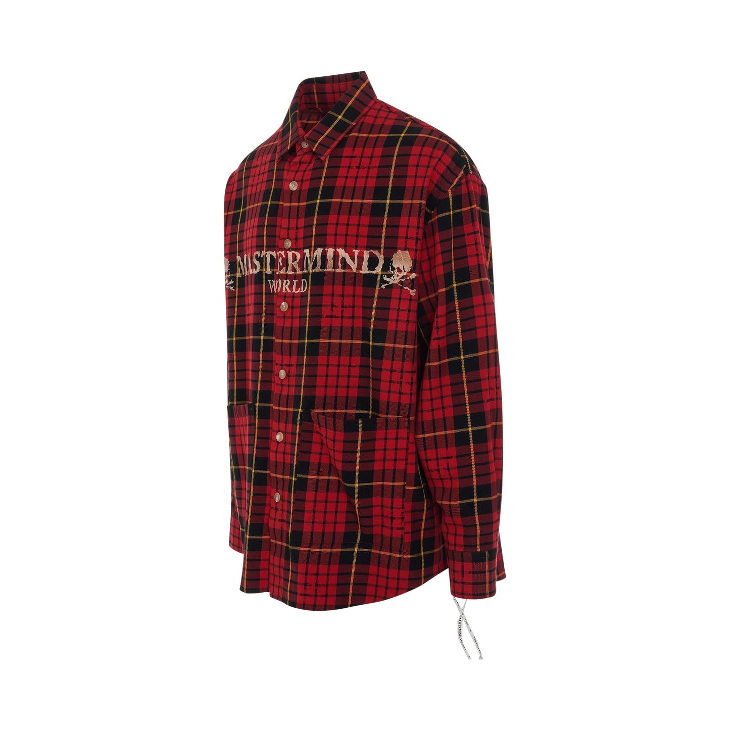 Oversized Plaid Shirt in Red