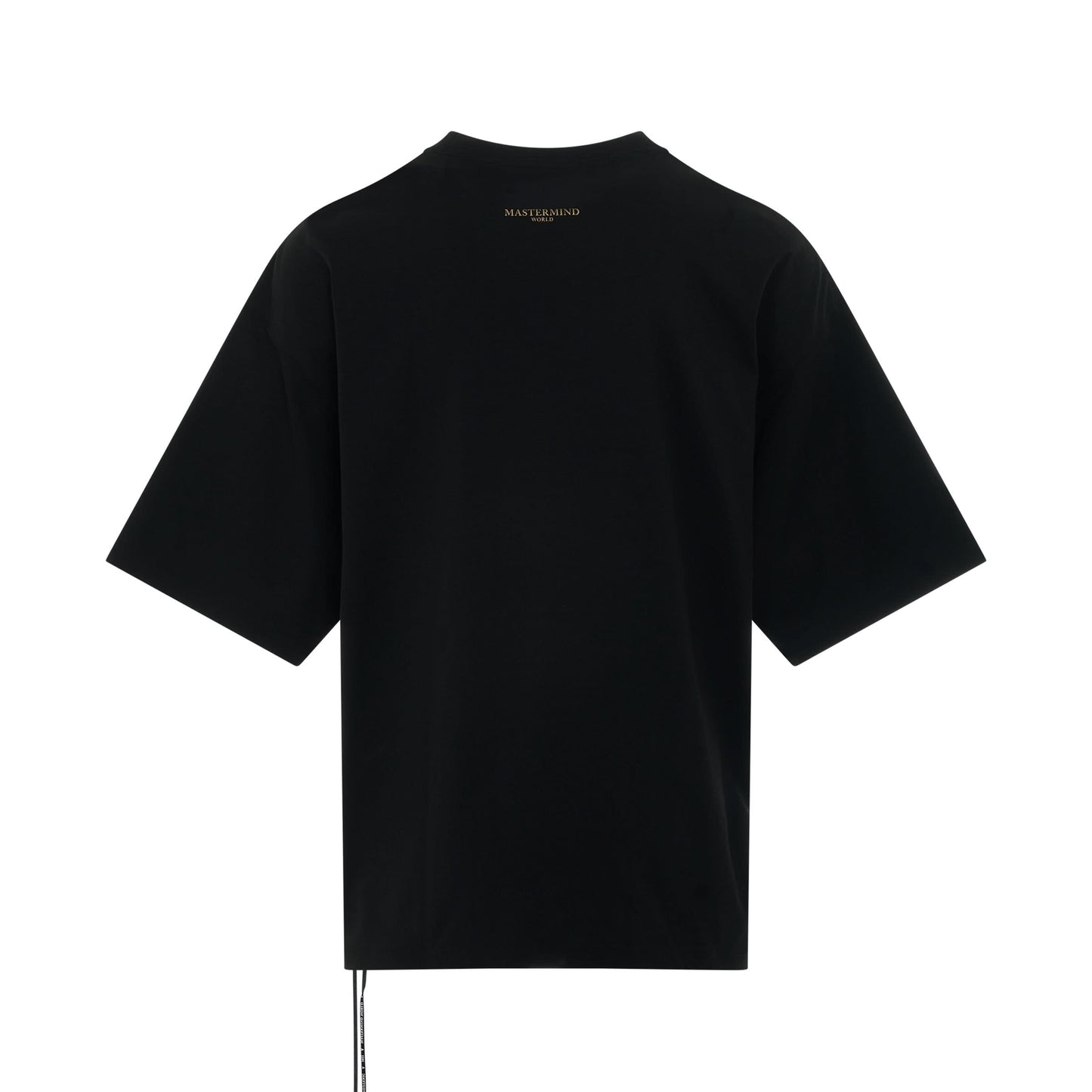 Reflective Printed Skull Boxy Fit T-Shirt in Black