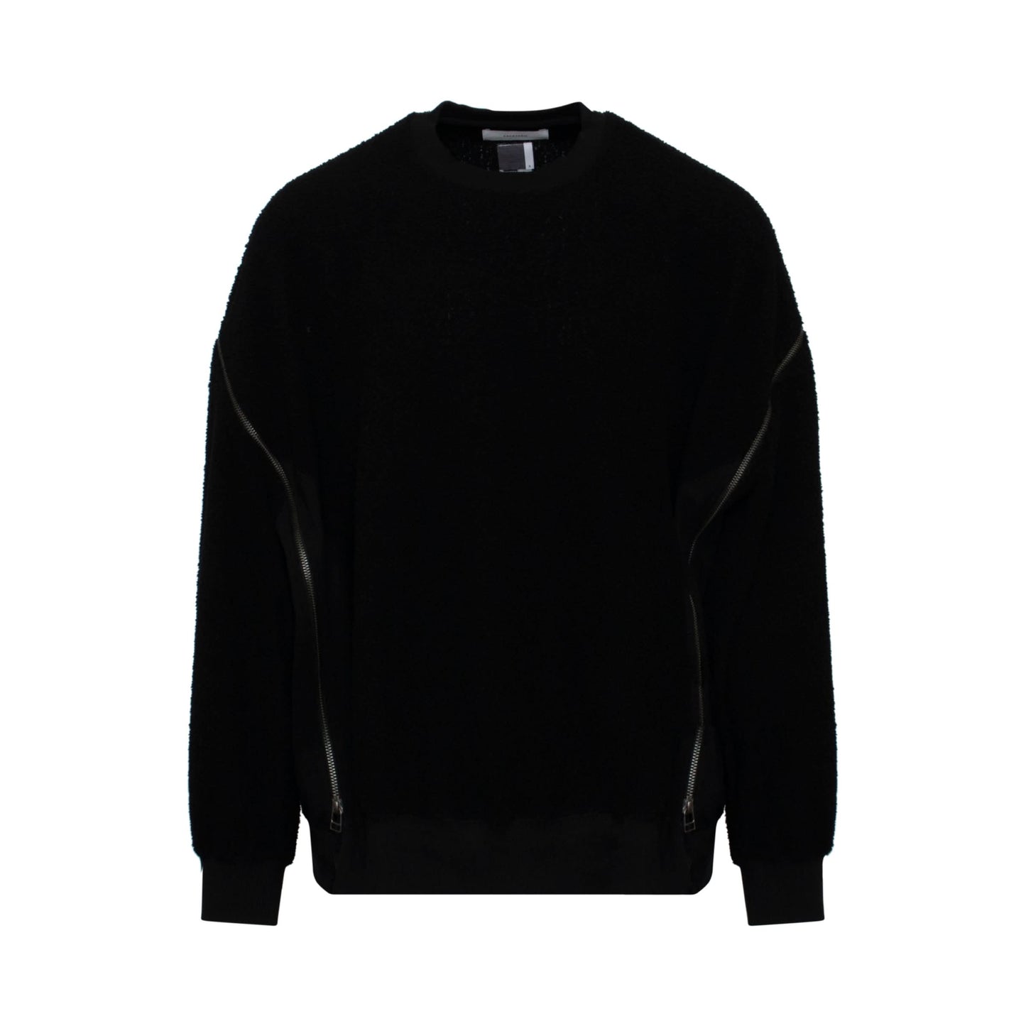 Fleece Zipper Sweat in Black