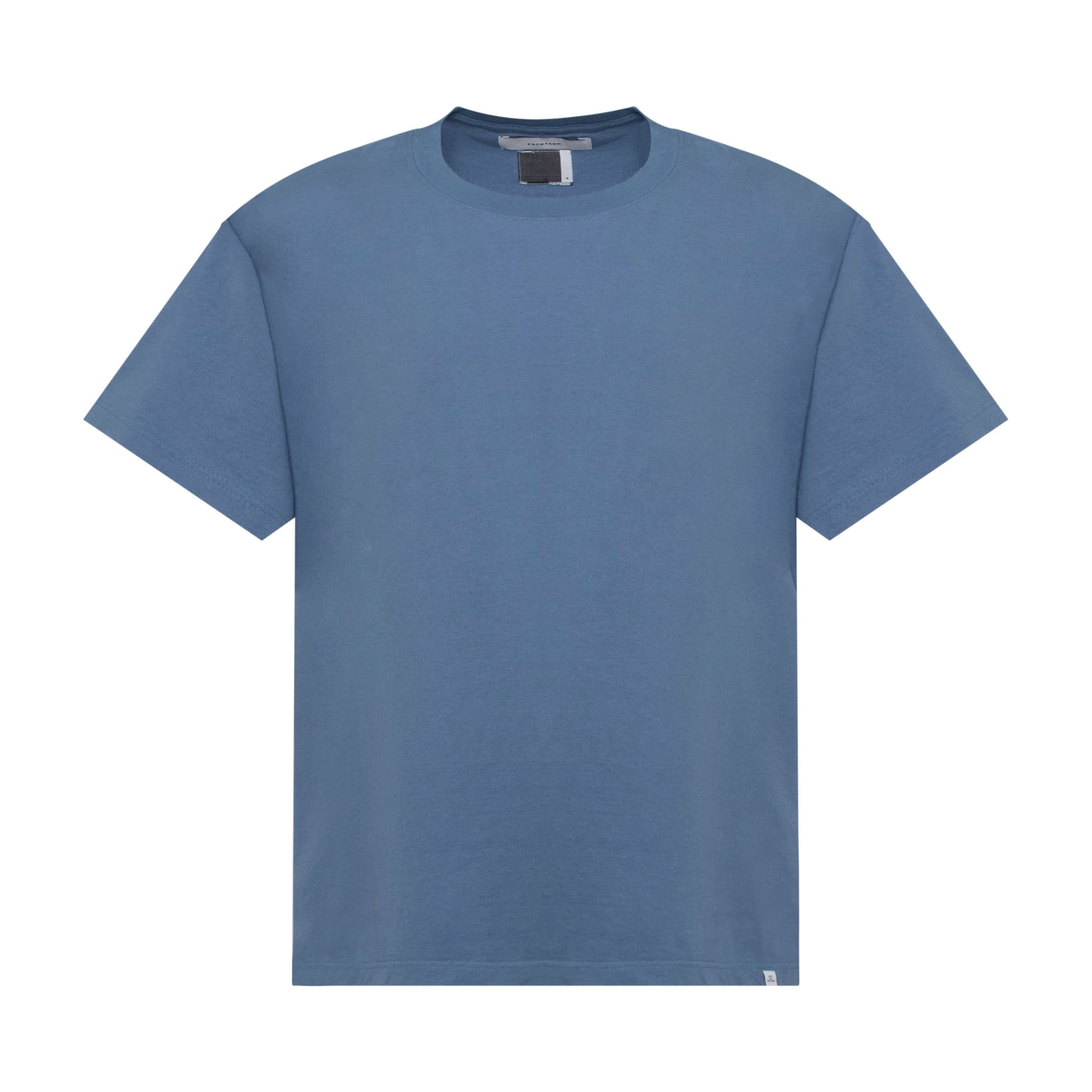 Rib Big T-Shirt in Blue