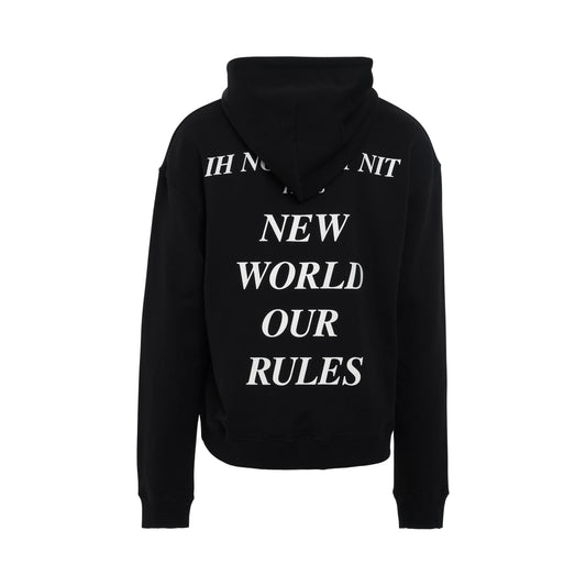 New World Paint Hoodie in Black