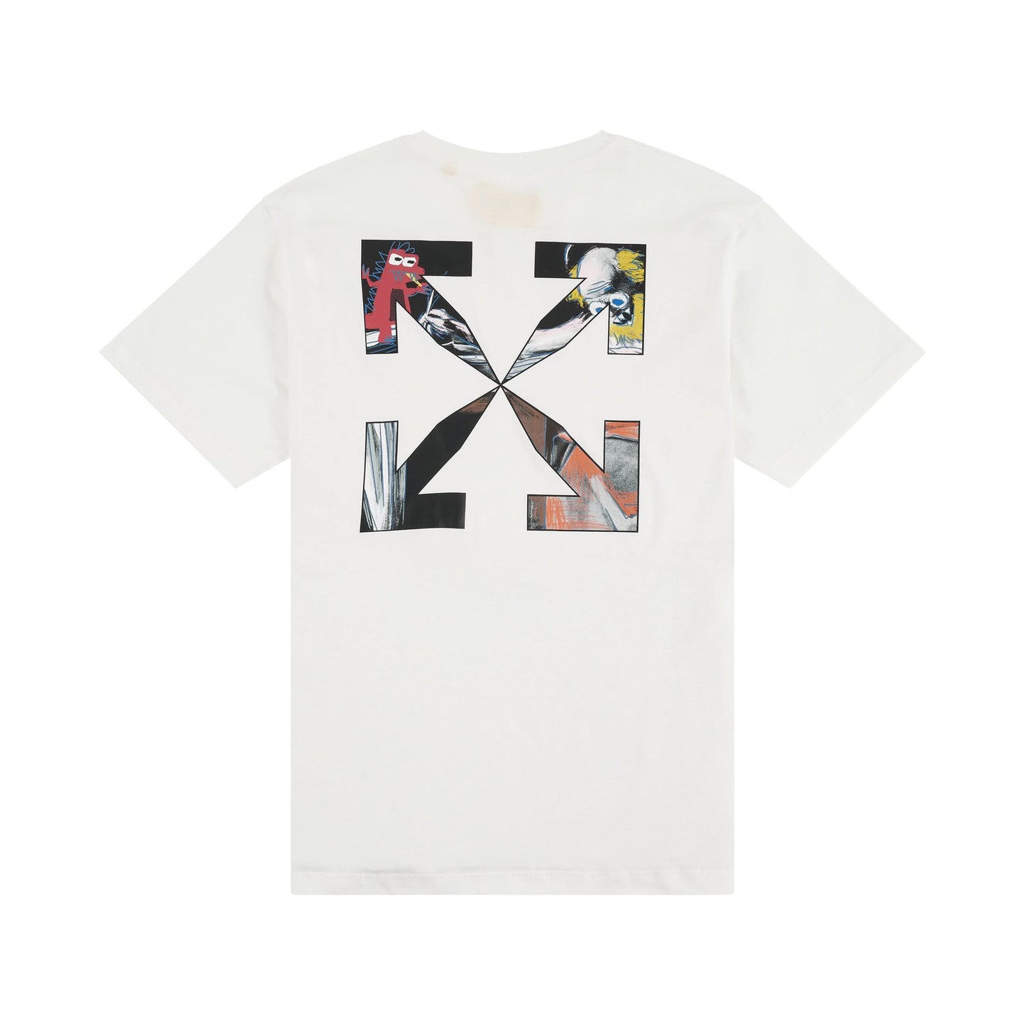 Monster Arrow Short Sleeve T-Shirt in White/Multicolour