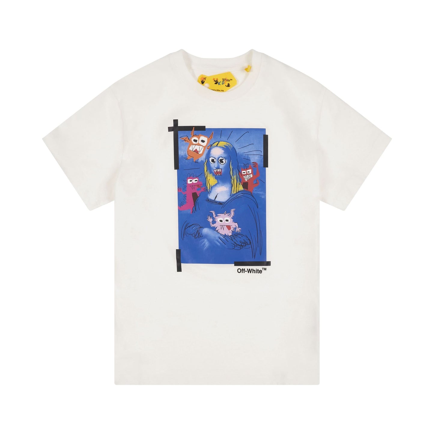 Monsterlisa Short Sleeve T-Shirt in White/Blue