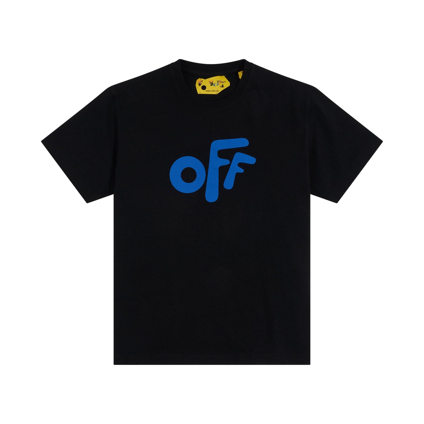 Off Rounded Short Sleeve T-Shirt in Black/Blue