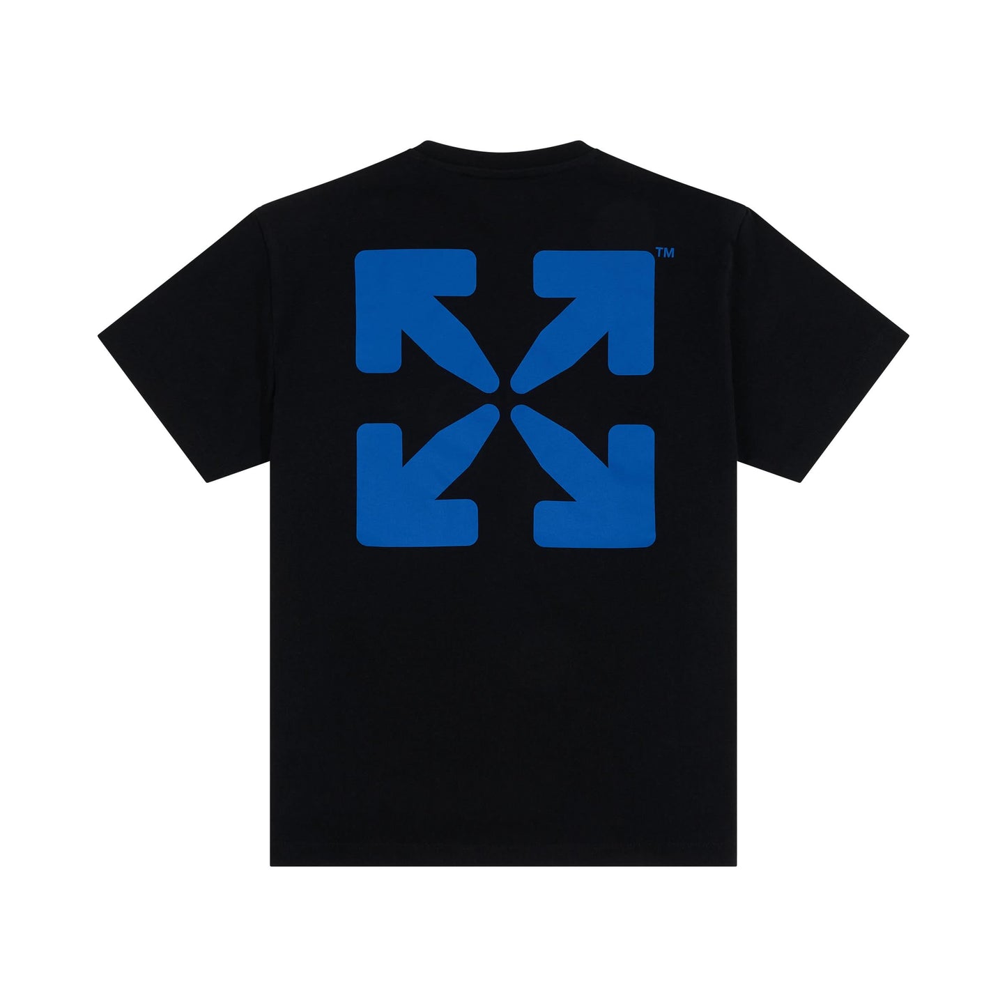 Off Rounded Short Sleeve T-Shirt in Black/Blue