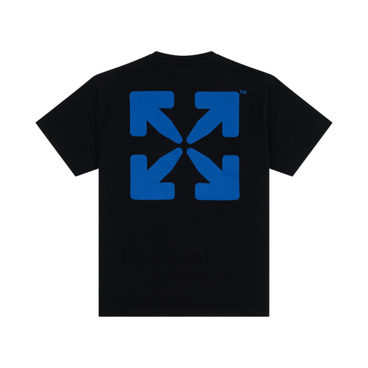 Off Rounded Short Sleeve T-Shirt in Black/Blue