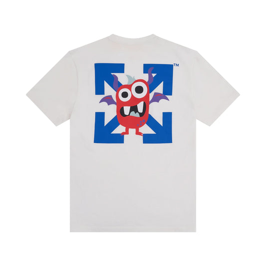 Off-White Monster Short Sleeve T-Shirt in White/Blue