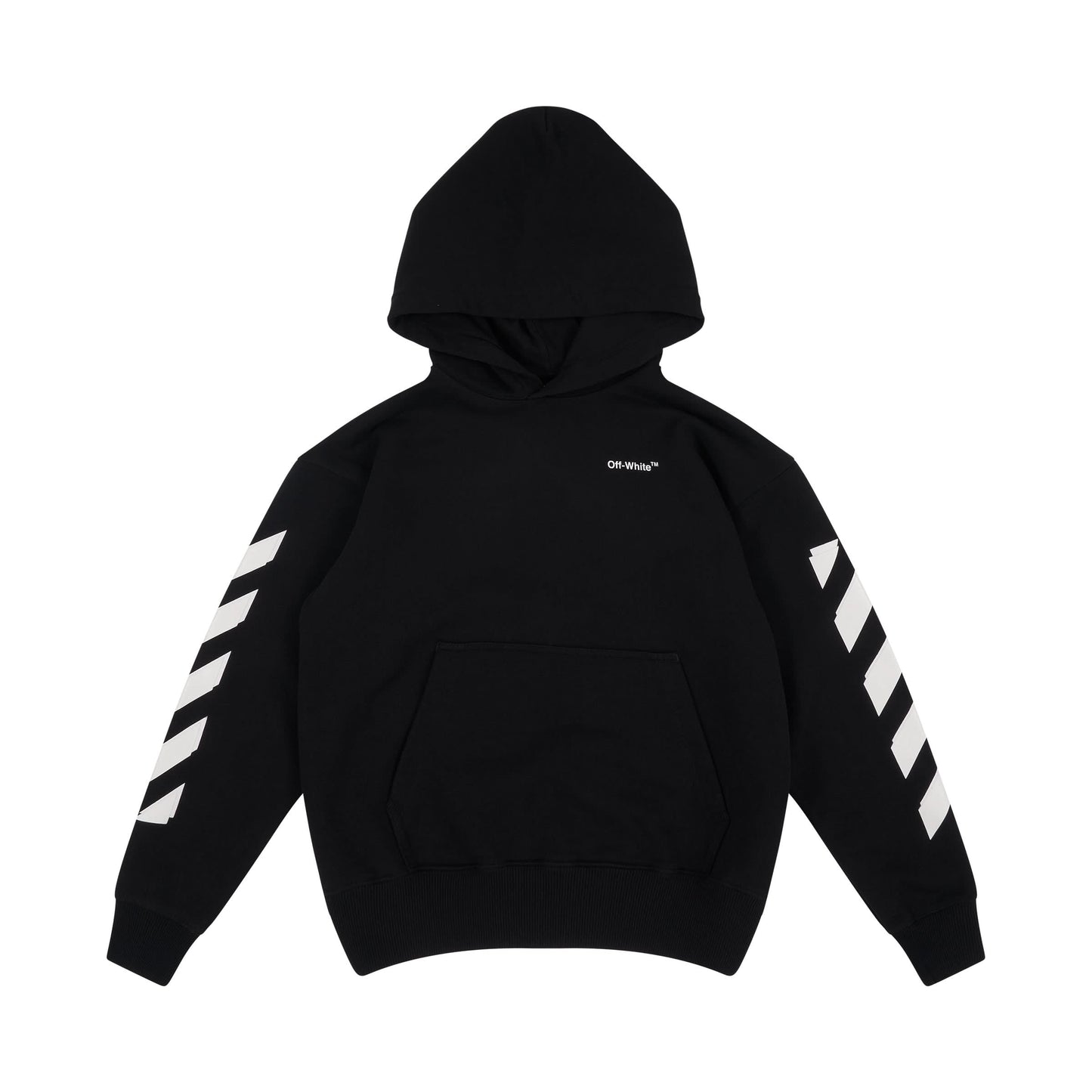 Logo Rubber Arrow Hoodie in Black/White