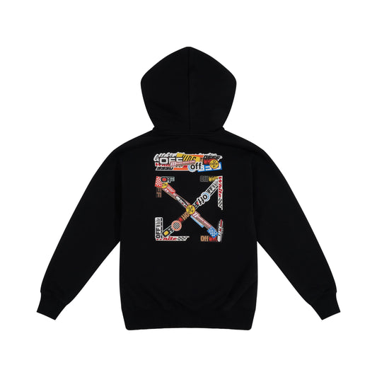 Off Racing Arrow Hoodie in Black